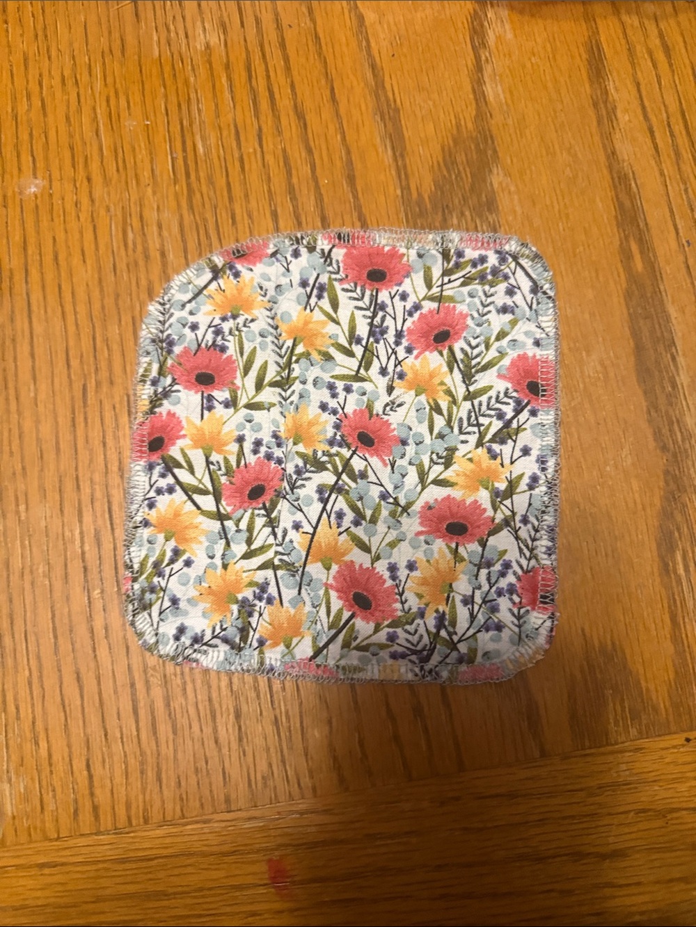 Floral Cotton Reusable Jar opener cloth  - Pink, Yellow & Green